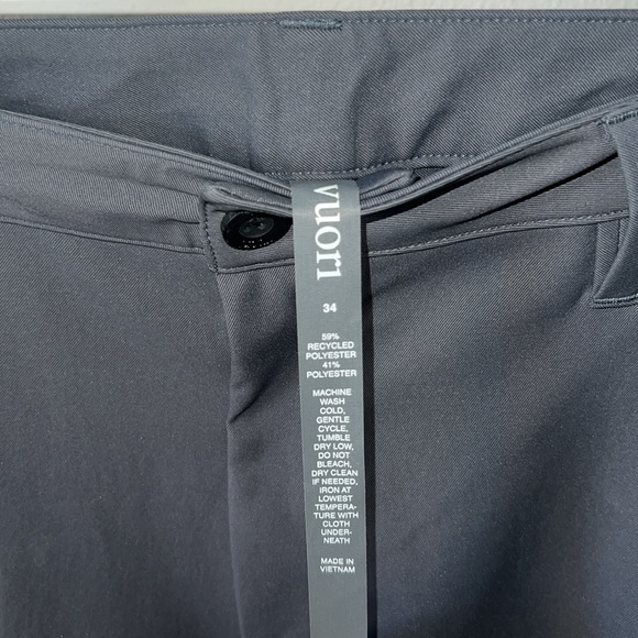 Vuori Men’s Cascade Tech Chino Pants 34x 30 Charcoal - Picture 2 of 4
